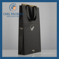 Luxury Customized Gold Logo UV Printing Paper Hand Bag (CMG-PGB-073)